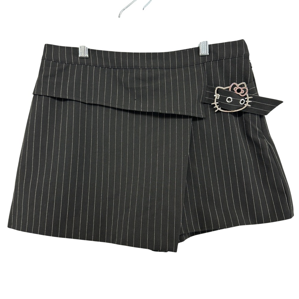Hello Kitty Skort Pinstripe Rhinestone Embellished Skirt Shorts Forever 21 M